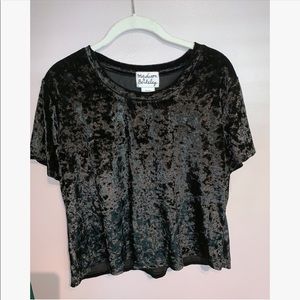 Black velvet top